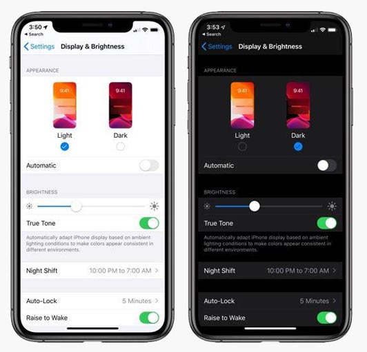 Apple iOS 13 – Features & Changes - Dark Mode