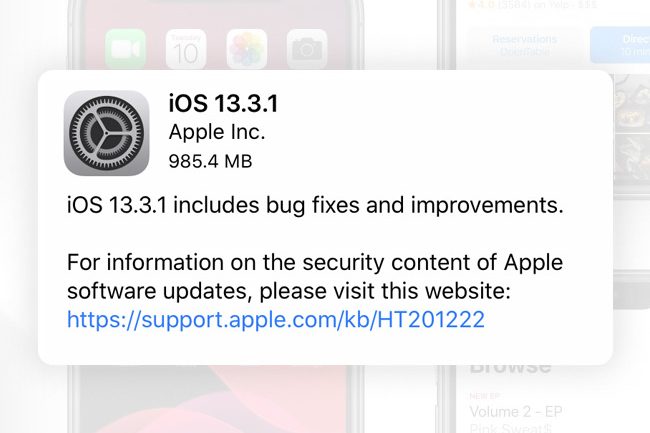 iOS 13.3.1