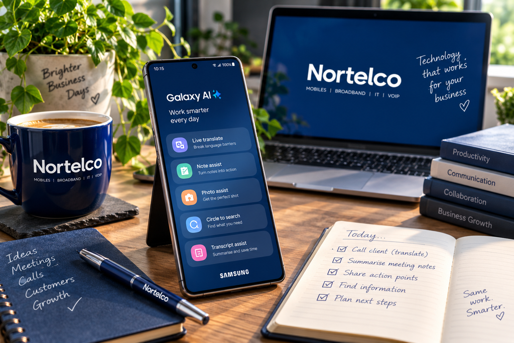 Samsung Galaxy AI business features with Nortelco