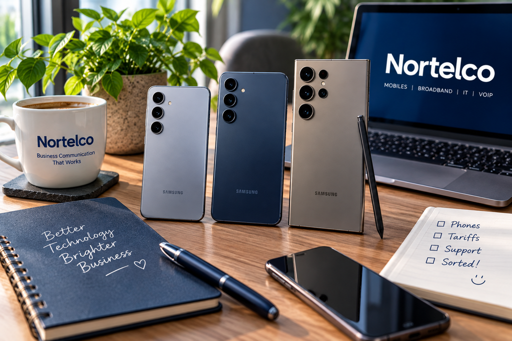 Samsung Galaxy S26 series business mobiles with Nortelco
